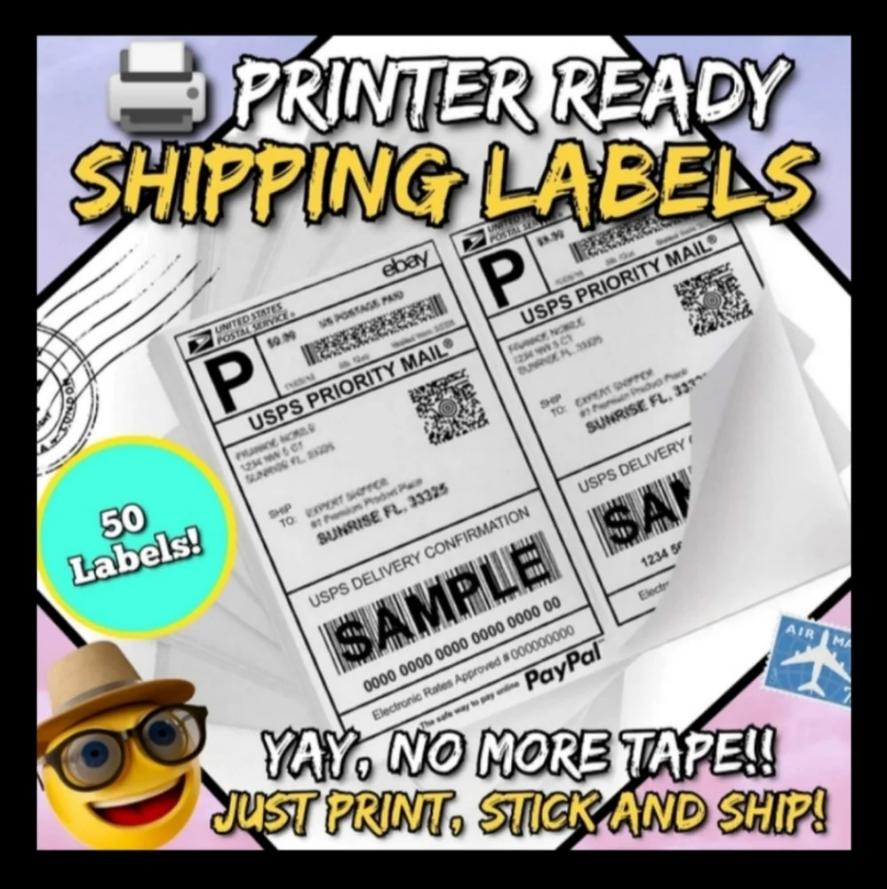 Shipping labels (50ct) - Picture 1 of 4